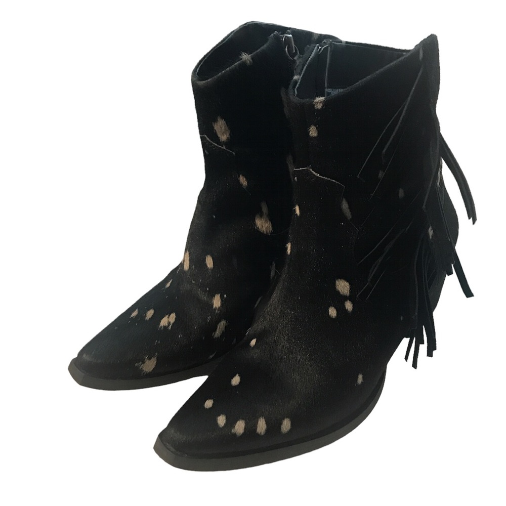 Cowgirl Cowboy Dingo Black Booties Size 8.5 M Woman  Codes # 4/21 WAN PO 3668